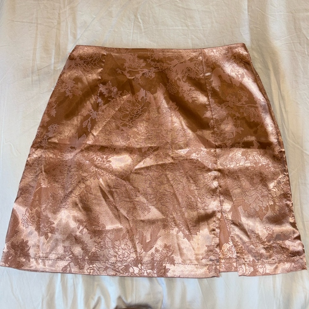 silk printed skirt